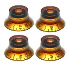 NEW - SET OF 4 AMBER TOP HAT KNOBS FOR GIBSON LES PAUL