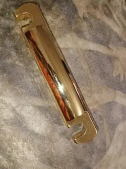 VINTAGE RELIC AGED GIBSON GOLD STOP BAR TAILPIECE W/STUDS