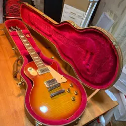 GIBSON ELECTRIC GUITAR LES PAUL STANDARD SUNBURST 2003 W/ HARD CASE USED JAPAN