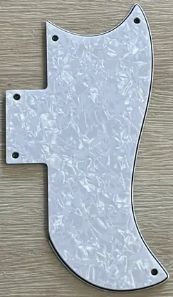 PICK GIBSON SG 61 STYLE GUITAR PICKGUARD SCRATCH PLATE,4 PLY WHITE PEARL