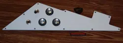 GIBSON FLYING V PICKGUARD LOADED POT GENUINE WHITE 4 PLY GUITAR PARTS CUSTOM T X