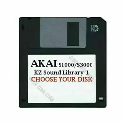 AKAI S1000 / S3000 FLOPPY DISK KZ SOUND LIBRARY 1 CHOOSE YOUR DISK