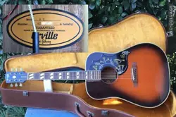 ACOUSTIC GUITAR ORVILLE BY GIBSON HUMMINGBIRD MODEL SUNBURST WITH HARD CASE