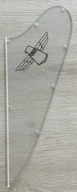 FOR GIBSON FIREBIRD THUNDERBIRD BASS STYLE GUITAR PICKGUARD LOGO TRANSPARENT