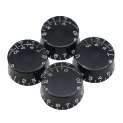 KAISH LP GUITAR SPEED DIAL KNOBS 24 FINE SPLINES CONTROL KNOBS FOR GIBSON BLACK