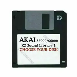 AKAI S5000 / S6000 FLOPPY DISK KZ SOUND LIBRARY 1 CHOOSE YOUR DISK
