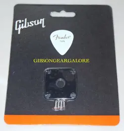 GIBSON LES PAUL JACK PLATE BLACK INPUT CORD OUTPUT GUITAR PARTS CUSTOM R9 CS HP