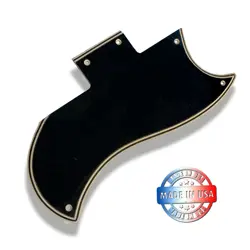 WIDE BEVEL 5 PLY BLACK/CREAM PICKGUARDS FOR GIBSON LES PAUL SPECIAL & SG '61 VOS