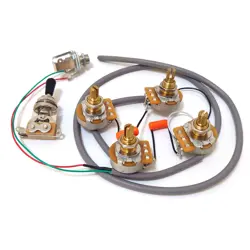FOR GIBSON LES PAUL PRE-WIRED WIRING HARNESS KIT WITH LONG SHAFTS