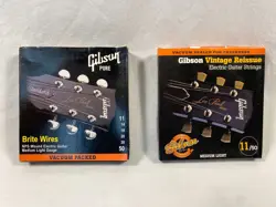 GIBSON ELECTRIC GUITAR STRINGS BRITE WIRES & VINTAGE REISSUE MEDIUM LIGHT GAUGE