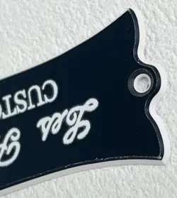 FITS GIBSON GUITARS TRUSS ROD COVER LES PAUL CUSTOM,2-SCREW,2 PLY BLACK