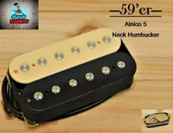G.M. 59'ER ALNICO 5 ZEBRA HUMBUCKER NECK (50MM) (4-WIRE) FOR GIBSON EPIPHONE®