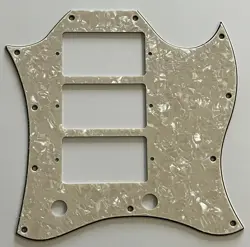 FOR FIT GIBSON SG STANDARD 3 PICKUP STYLE GUITAR PICKGUARD IVORY WHITE PEARL