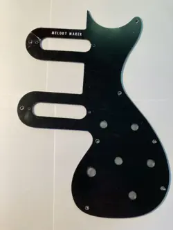 SINGLE PLY BLACK PICKGUARD FOR 1959-1961 GIBSON MELODY MAKER D W/DECAL USA MADE
