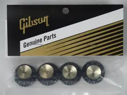 GIBSON BLACK W/ GOLD REFLECTOR KNOB SET USA GENUINE LES PAUL BRAND NEW