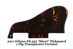2011 ES-335 TRANSPARENT TORTOISE PICKGUARD & BLOCK MADE FOR GIBSON PROJECT NEW