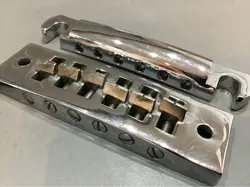 1970S GIBSON SG HARMONICA WIDE TRAVEL BRIDGE STEEL TAILPIECE SET