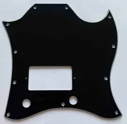 GUITAR PICKGUARD FOR GIBSON SG STANDARD SINGLE HUMBUCKER,3 PLY BLACK