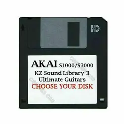 AKAI S1000 / S3000 FLOPPY DISK KZ SOUND LIBRARY 3 GUITARS CHOOSE YOUR DISK