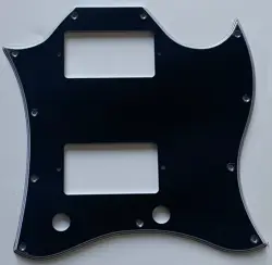 FOR FIT US GIBSON SG STANDARD STYLE FULL FACE GUITAR PICKGUARD 5 PLY BLACK