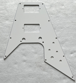 FOR GIBSON FLYING V STYLE GUITAR PICKGUARD, 3 PLY WHITE