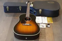 LEFTY! 1999 GIBSON J-45 LEFT-HANDED ACOUSTIC JUMBO GUITAR VINTAGE SUNBURST  OHSC