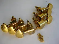 VINTAGE GROVER GIBSON TAKAMINE OVATION GUITAR SET OF 6 GOLD TUNERS FOR PROJECT