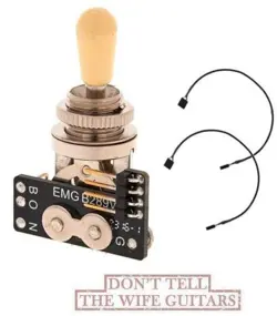 EMG 3 POS POSITION CHROME GIBSON STYLE TOGGLE 3 WAY SWITCH IVORY B289 -SCRATCHES