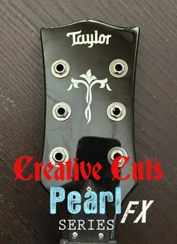 914CE CINDY INLAY HEADSTOCK PEARL FX VINYL DECAL INLAY SET 4 ACOUSTIC GUITAR