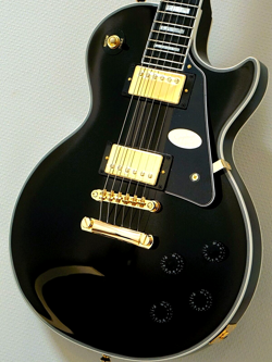 EPIPHONE INSPIRED BY GIBSON LES PAUL CUSTOM EBONY ELECTRIC GUITAR W/GIG CASE NEW