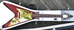 LENNY KRAVITZ SIGNED GIBSON FLYING V USA AUTOGRAPHED SUPER RARE INSCRIPTION!