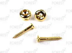 GUITAR STRAP PIN PAIR COMPATIBLE WITH GIBSON, GOLD FINISH HE007