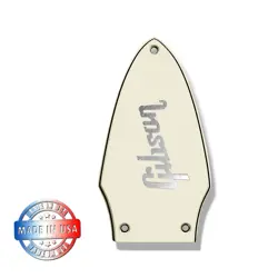 3 PLY PARCHMENT/BLACK TRUSS ROD COVER FOR 1975 GIBSON FLYING V   CHROME DECAL