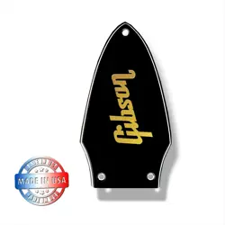 3 PLY BLACK/WHITE/BLACK TRUSS ROD COVER FOR 1975 GIBSON FLYING V   GOLD DECAL
