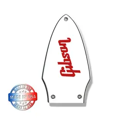 3 PLY WHITE/BLACK/WHITE TRUSS ROD COVER FOR 1975 GIBSON FLYING V   RED DECAL