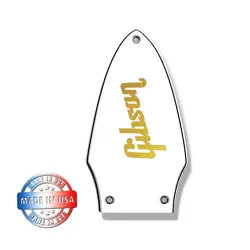 3 PLY WHITE/BLACK/WHITE TRUSS ROD COVER FOR 1975 GIBSON FLYING V   GOLD DECAL
