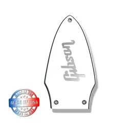 3 PLY WHITE/BLACK/WHITE TRUSS ROD COVER FOR 1975 GIBSON FLYING V   CHROME DECAL