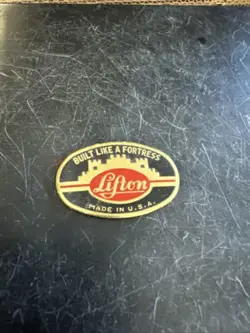 50S LIFTON GUITAR CASE LOGO OVAL BADGE BUILT LIKE A FORTRESS FIT GIBSON MARTIN