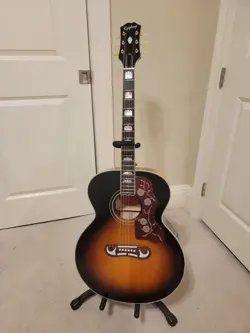 2021 EPIPHONE J200 ACOUSTIC/ELECTRIC GUITAR - INSPIRED BY GIBSON - SUNBURST