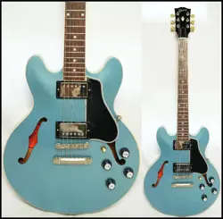 USED 2005 GIBSON USA CUSTOM SHOP ES-339 PELHAM BLUE SEMI-ACOUSTIC GUITAR 3.2KG