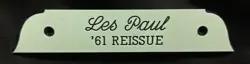 GIBSON SG GUITAR TENON COVER PLATE - LES PAUL '61 REISSUE - 2 PLY WHITE/BLACK