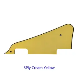 PARTS FOR US GIBSON LES PAUL GUITAR PICKGUARD P90 PICKUPS, 3PLY CREAM YELLOW