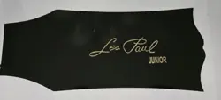 GUITAR  GIBSON LOGO LES PAUL  &   JUNIOR  DIE-CUT GOLD VINYL DECAL