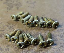 15 GIBSON SIZED #3 AGED PICKGUARD JACKPLATE SCREWS 4 SG LES PAUL FLYING V RELIC