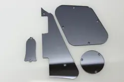 SMOKE MIRROR GIBSON LES PAUL PICKGUARD, CAVITY COVERS, AND TRUSS ROD COVER SET