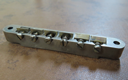AGED GIBSON HISTORIC ABR-1 NO WIRE TUNE-O-MATIC BRIDGE NICKEL FITS LES PAUL 335