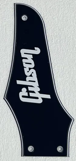 NEW FOR GIBSON FIREBIRD TRUSS ROD COVER WHITE LOGO GUITAR PICKGUARD 3 PLY BLACK