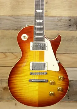 GIBSON CUSTOM 1959 LES PAUL STANDARD REISSUE VOS ICED TEA BURST W/ CASE 