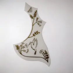 WHITE HUMMINGBIRD ABALONE PICKGUARD FOR GIBSON ACOUSTIC GUITAR ADHESIVE