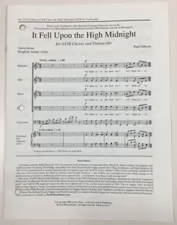 CHORUS VIOLONCELLO SCORE